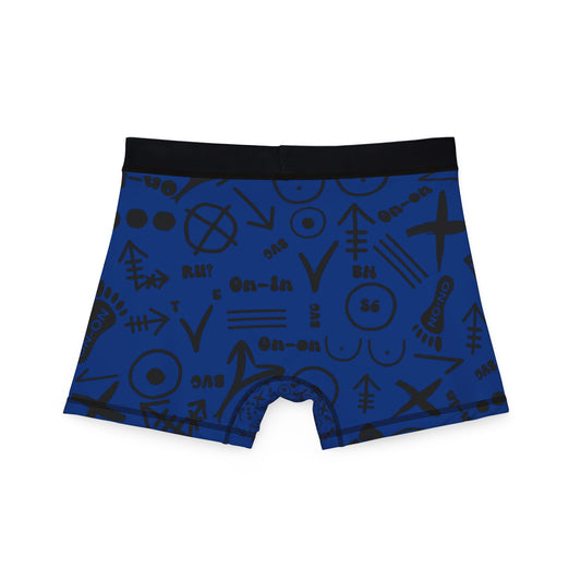 WAH3 Hash Symbols Blue Men's Boxers, Unique Printed Underwear, AOP Boxers for Everyday Comfort, Fun Gift for Men, Stylish Menswear