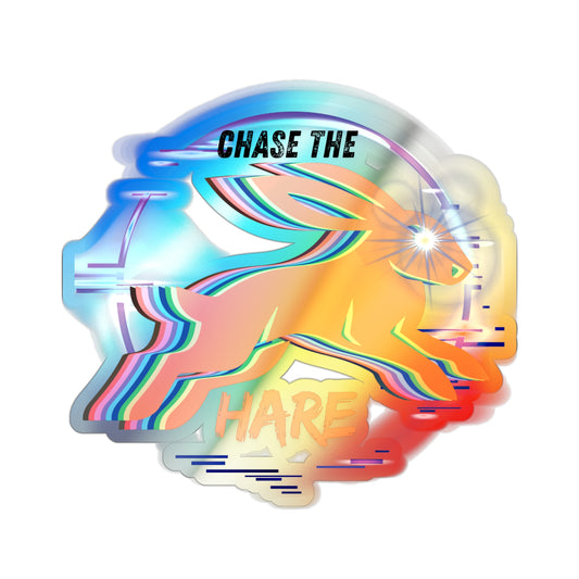 Holographic WAH3 Chase the Hare Die-Cut Stickers for Fun & Personal Expression