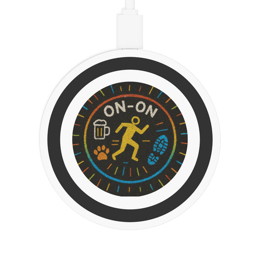WAH3 On-On Logo Quake Wireless Charging Pad - Fun & Colorful Design for Tech Lovers