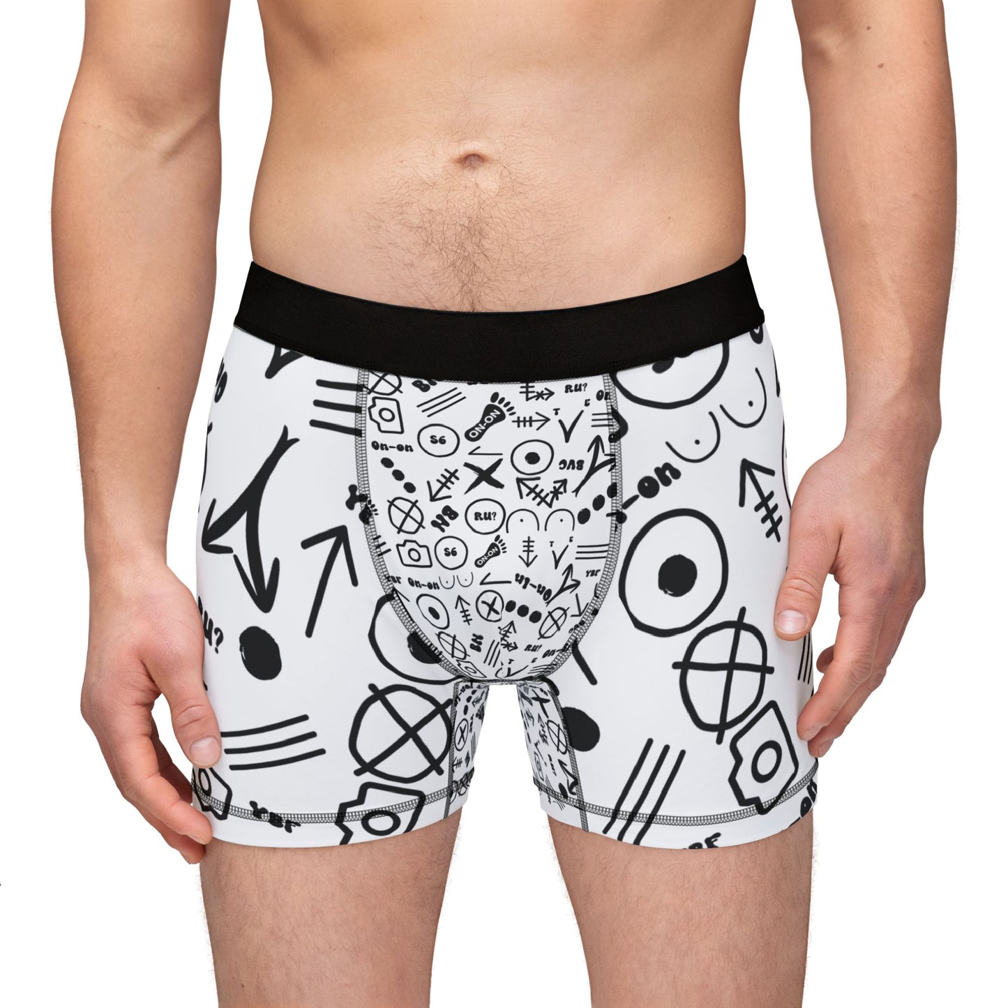 WAH3 Hash Symbols Men's Boxers, Unique Printed Underwear, AOP Boxers for Everyday Comfort, Fun Gift for Men, Stylish Menswear