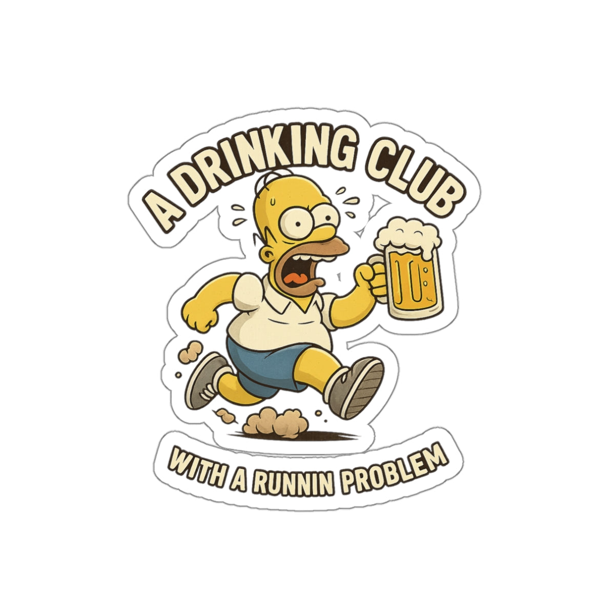 Funny Simpsons Parody Beer-Themed Die-Cut Stickers, Perfect for Gifting, Decor, Home Bar, Party Favors, or Personalization