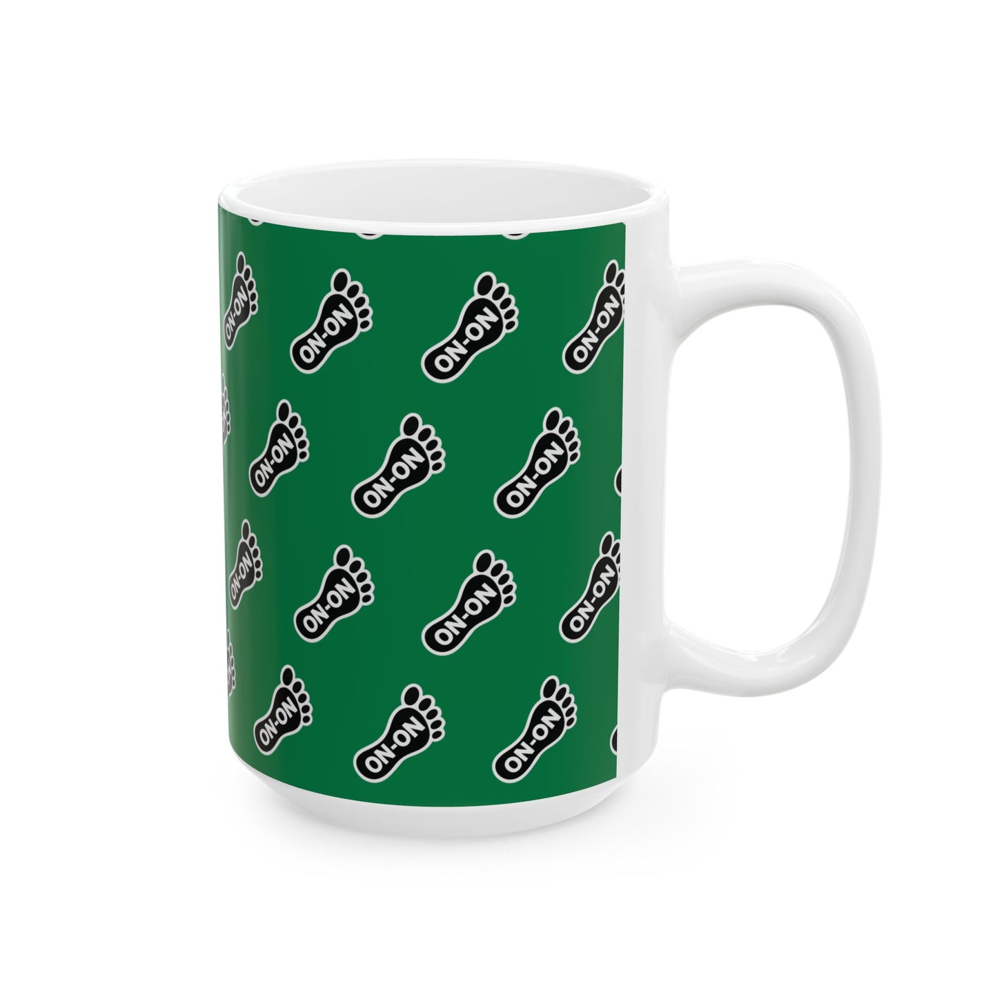 WAH3 Green On-On Foot Ceramic Mug - 11oz & 15oz