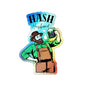 Holographic WAH3 Hash Husband Die-Cut Stickers - Fun and Unique Designs for Everyday Adventures