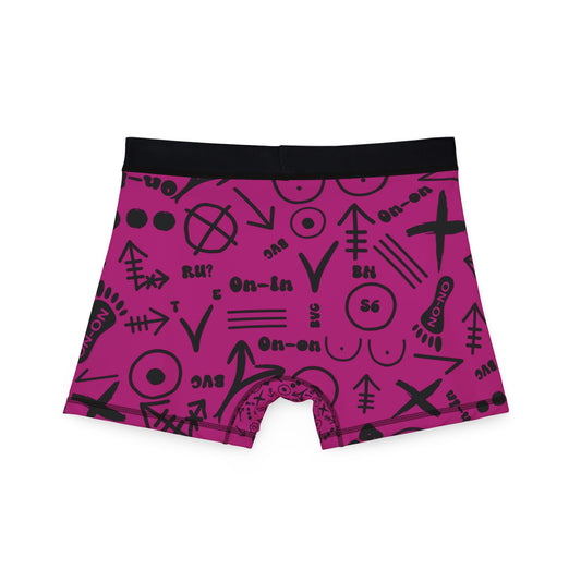 WAH3 Hash Symbols Pink Men's Boxers, Unique Printed Underwear, AOP Boxers for Everyday Comfort, Fun Gift for Men, Stylish Menswear