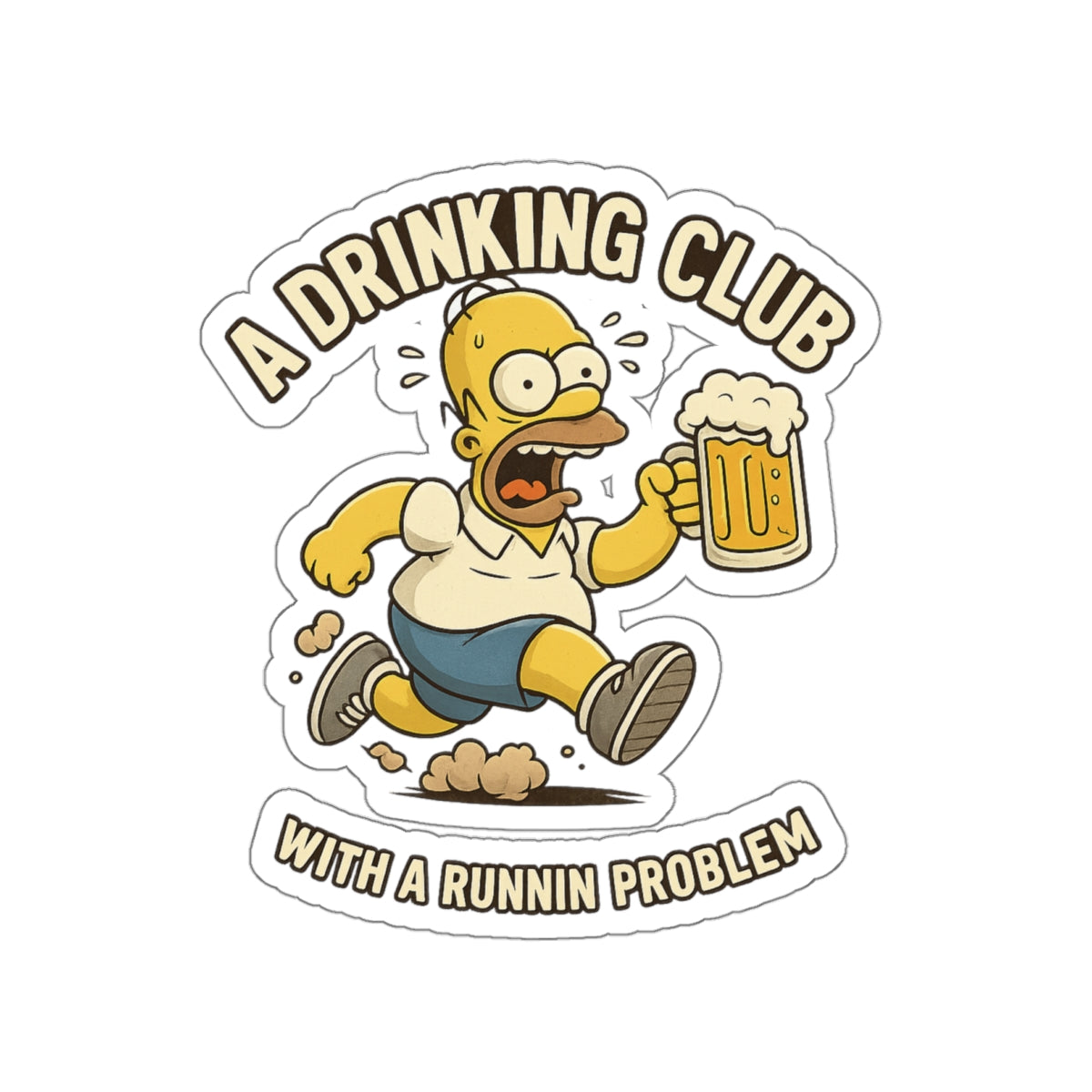 Funny Simpsons Parody Beer-Themed Die-Cut Stickers, Perfect for Gifting, Decor, Home Bar, Party Favors, or Personalization