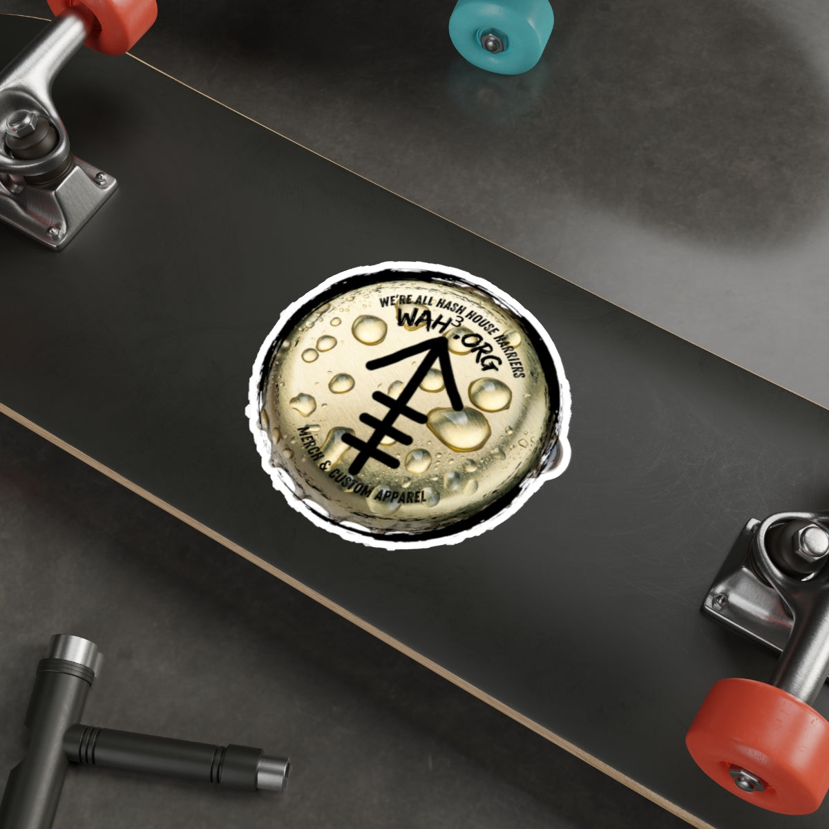 WAH3 On-On Arrow Bottlecap Die-Cut Stickers