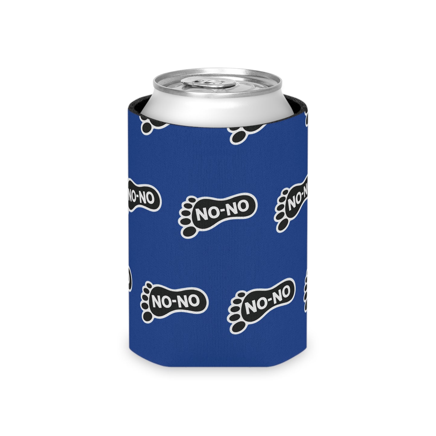 WAH3 On-on Blue Footprint Can Cooler – Fun & Quirky Drink Sleeve for Parties