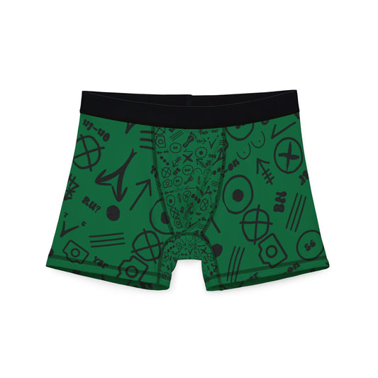 WAH3 Hash Symbols Green Men's Boxers, Unique Printed Underwear, AOP Boxers for Everyday Comfort, Fun Gift for Men, Stylish Menswear