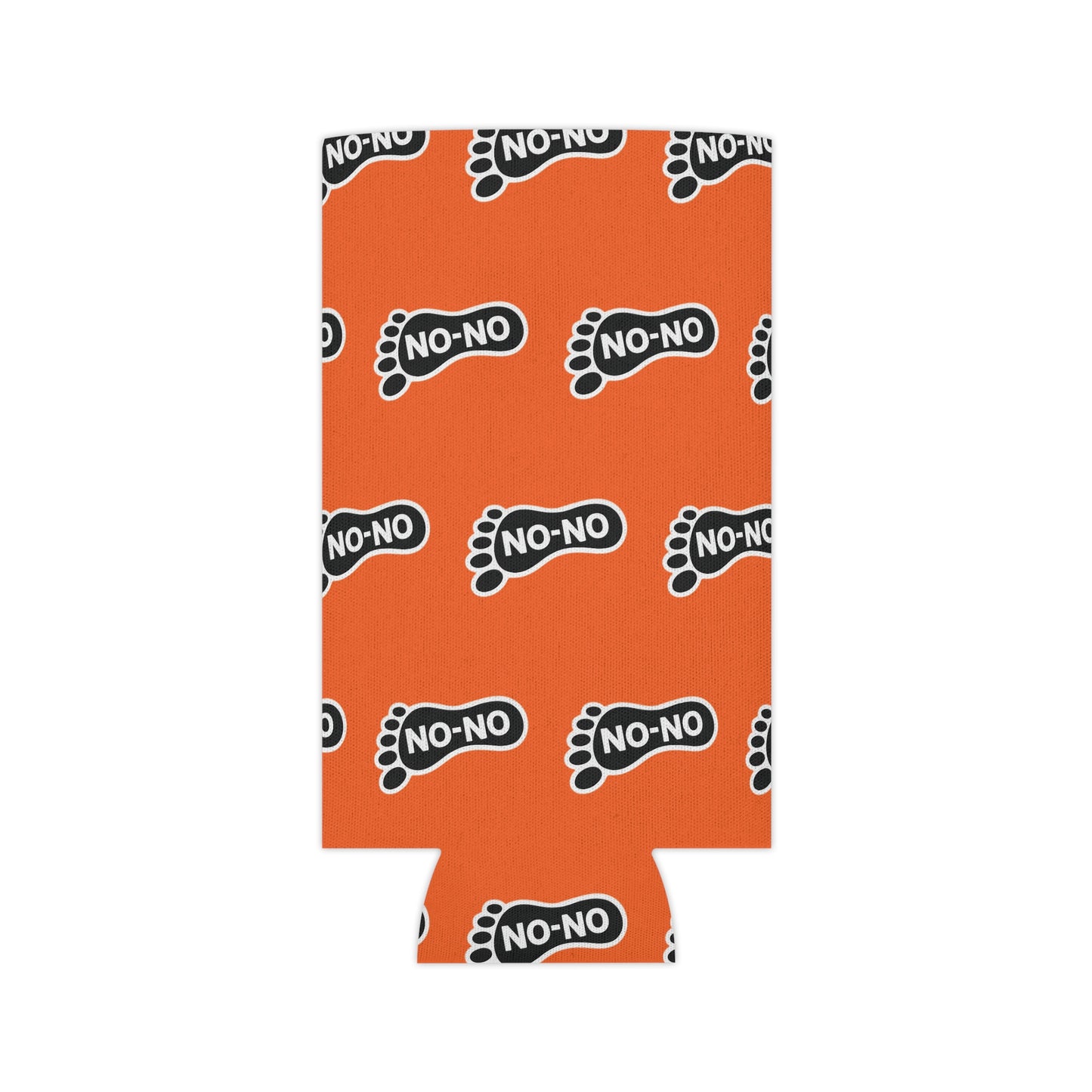 WAH3 On-on Orange Footprint Can Cooler – Fun & Quirky Drink Sleeve for Parties