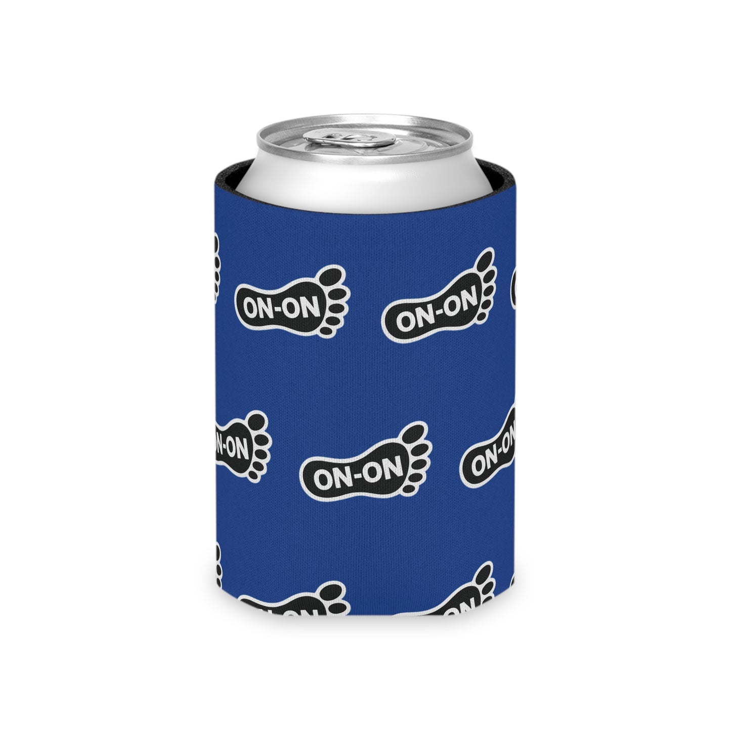 WAH3 On-on Blue Footprint Can Cooler – Fun & Quirky Drink Sleeve for Parties