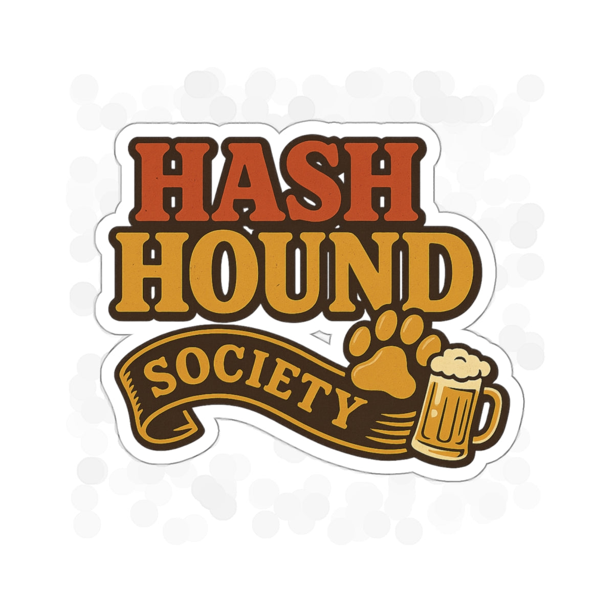 Hash Hound Society Die-Cut Stickers, Perfect for Gifting, Decor, Home Bar, Party Favors, or Personalization
