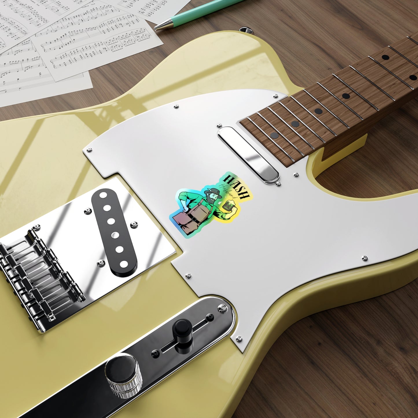 Holographic WAH3 Hash Husband Die-Cut Stickers - Fun and Unique Designs for Everyday Adventures