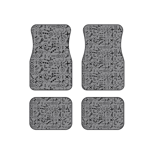 WAH3 Hash Symbols Car Mats - Modern Design for Creative Souls, Auto Accessories, Personalized Gifts, Durable Floor Mats, Unique Car Decor