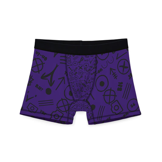 WAH3 Hash Symbols Purple Men's Boxers, Unique Printed Underwear, AOP Boxers for Everyday Comfort, Fun Gift for Men, Stylish Menswear