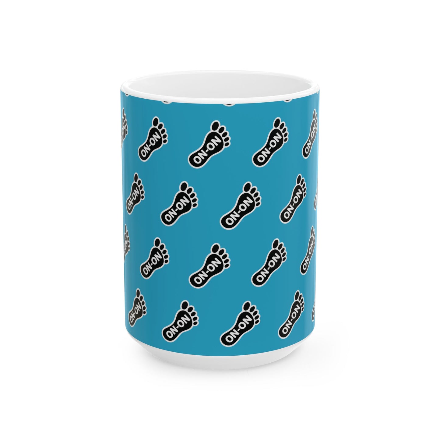 WAH3 Turquoise On-On Foot Ceramic Mug - 11oz & 15oz