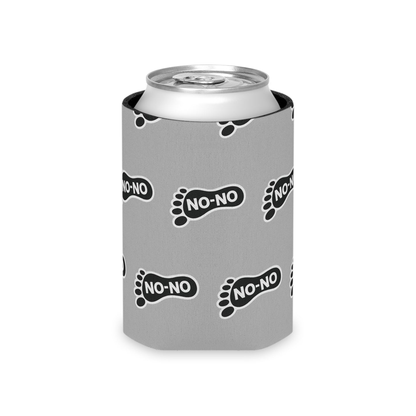 WAH3 On-on Grey Footprint Can Cooler – Fun & Quirky Drink Sleeve for Parties