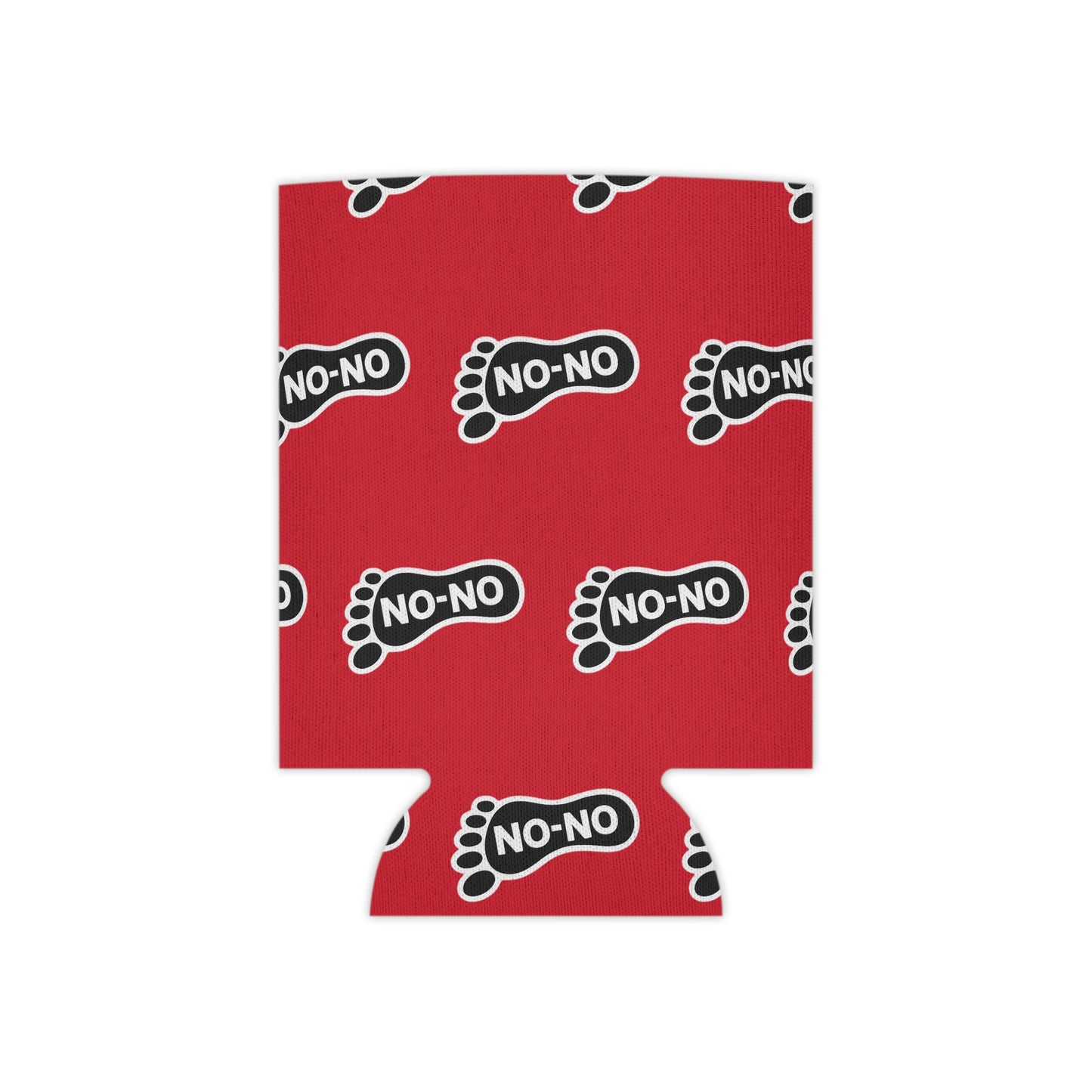 WAH3 On-on Red Footprint Can Cooler – Fun & Quirky Drink Sleeve for Parties