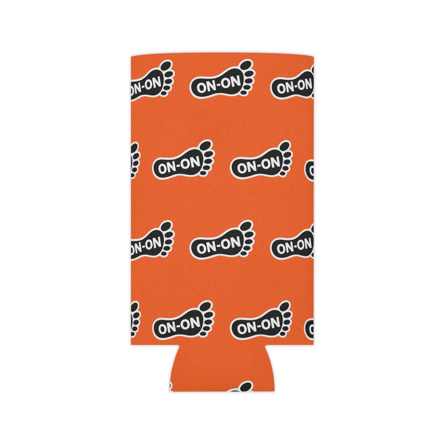 WAH3 On-on Orange Footprint Can Cooler – Fun & Quirky Drink Sleeve for Parties