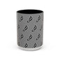 WAH3 Grey BG On-On Footprint Accent Coffee Mug - 11oz & 15oz