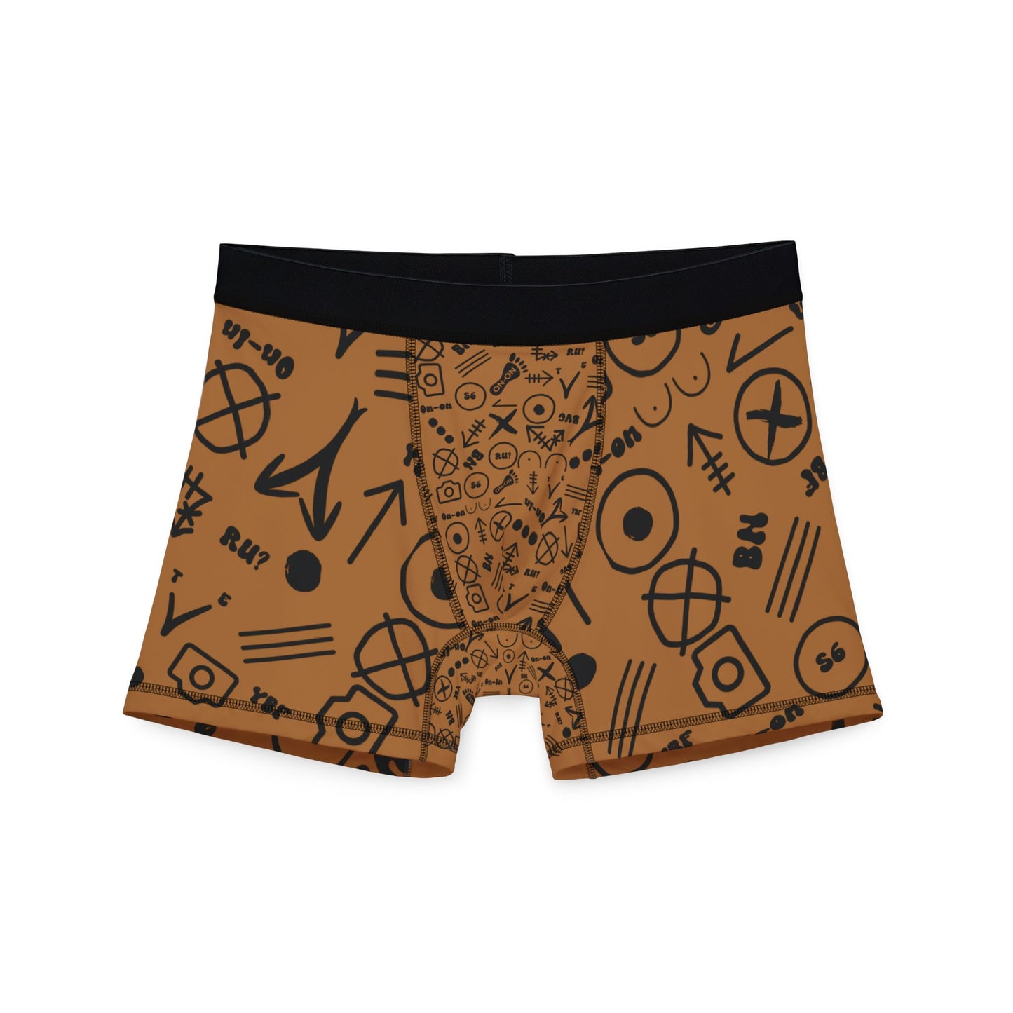 WAH3 Hash Symbols Brown Men's Boxers, Unique Printed Underwear, AOP Boxers for Everyday Comfort, Fun Gift for Men, Stylish Menswear