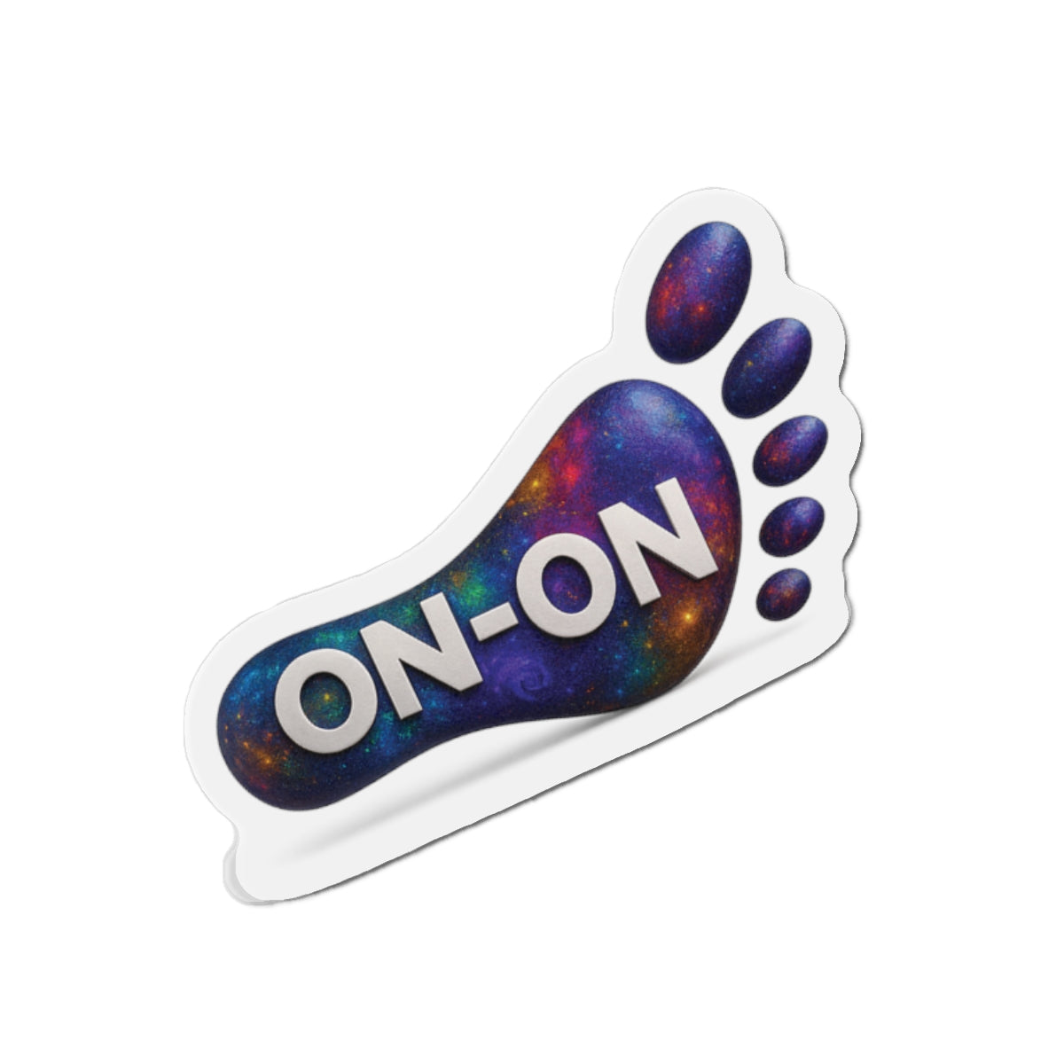Cosmic On-on Footprint Die-Cut Magnet | Fun Decor for Fridge, Office, or Locker | Perfect Gift for Space Lovers, Kids, and Students