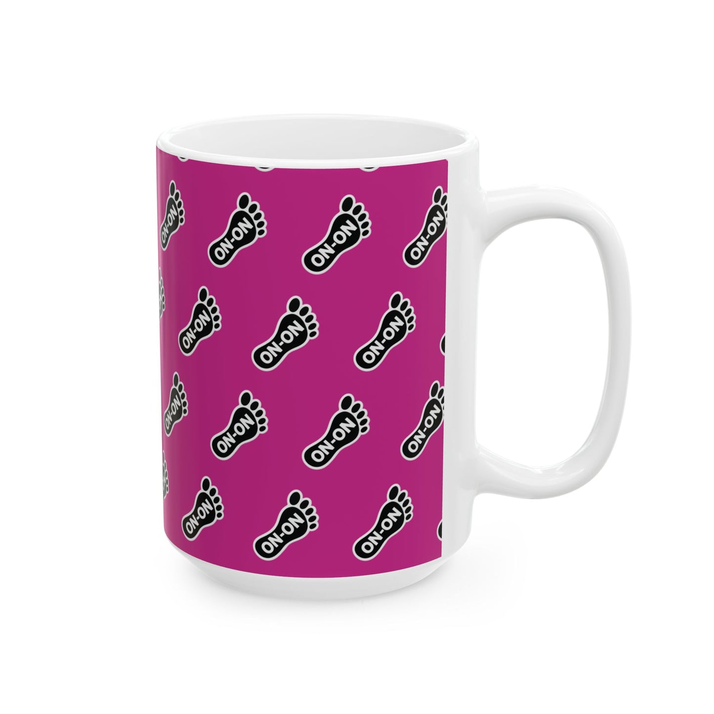WAH3 Pink On-On Foot Ceramic Mug - 11oz & 15oz