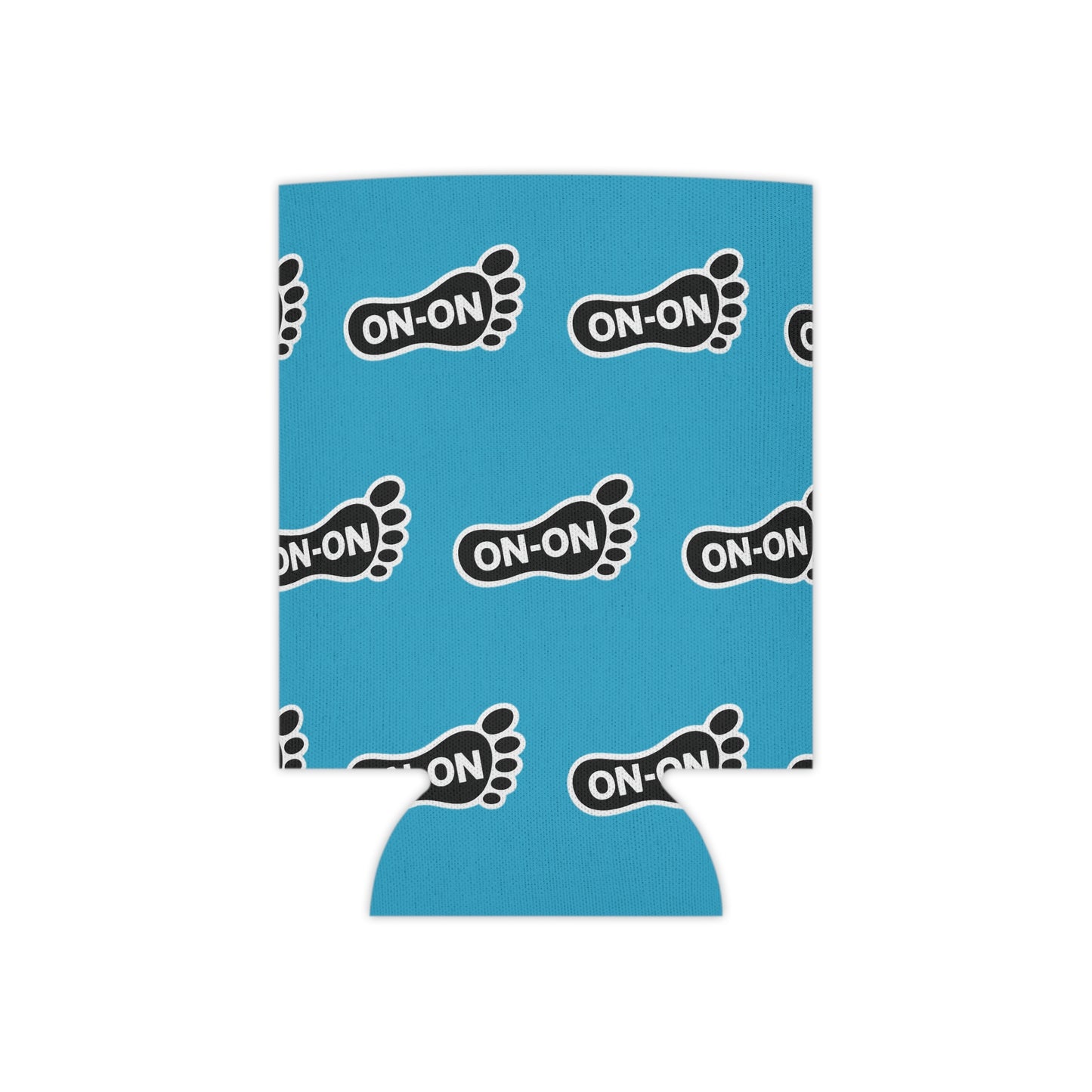 WAH3 On-on Sky Blue Footprint Can Cooler – Fun & Quirky Drink Sleeve for Parties