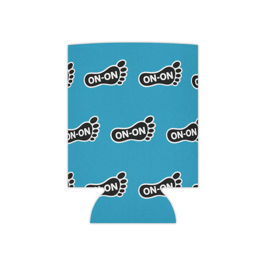 WAH3 On-on Sky Blue Footprint Can Cooler – Fun & Quirky Drink Sleeve for Parties