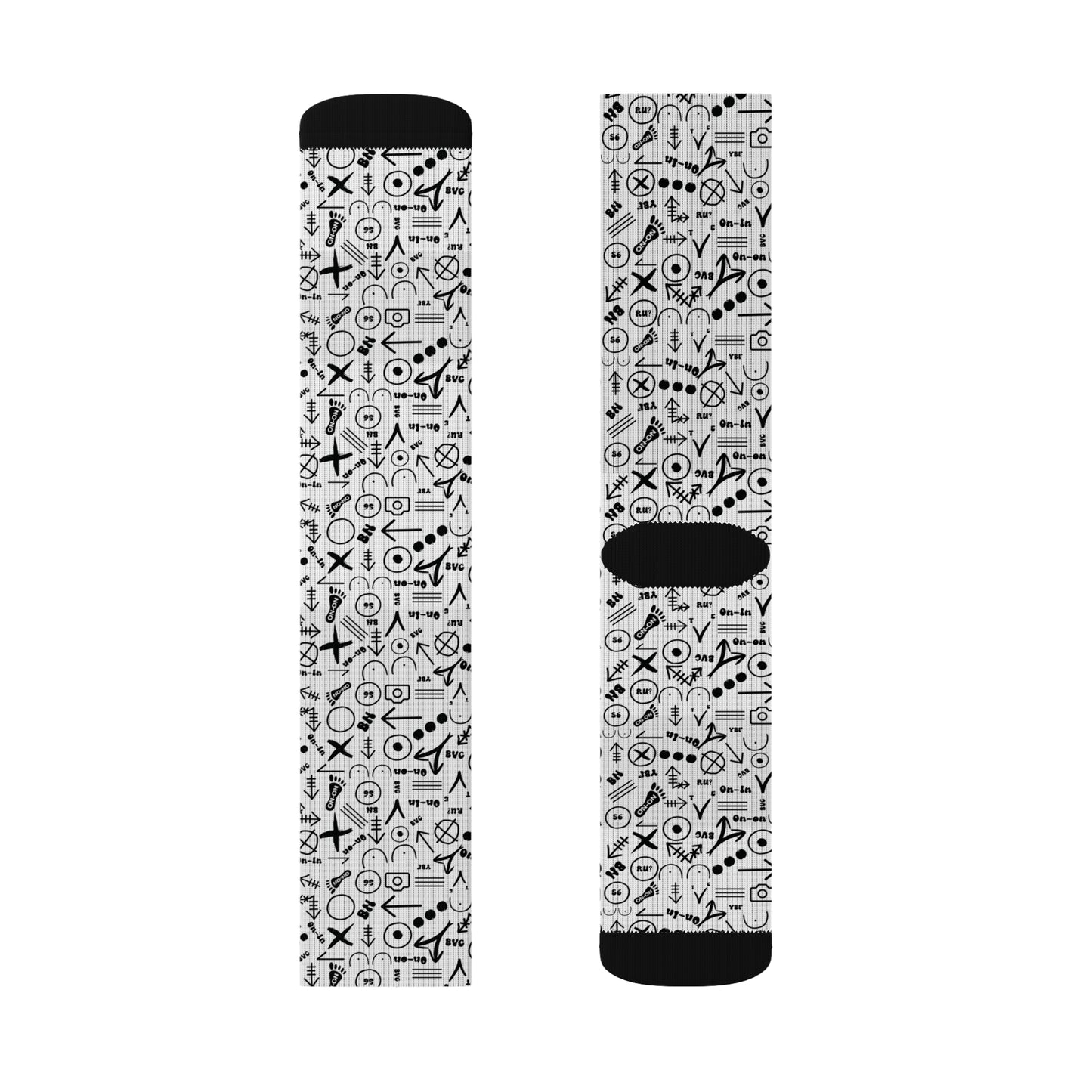 Stylish Hash Symbols Socks