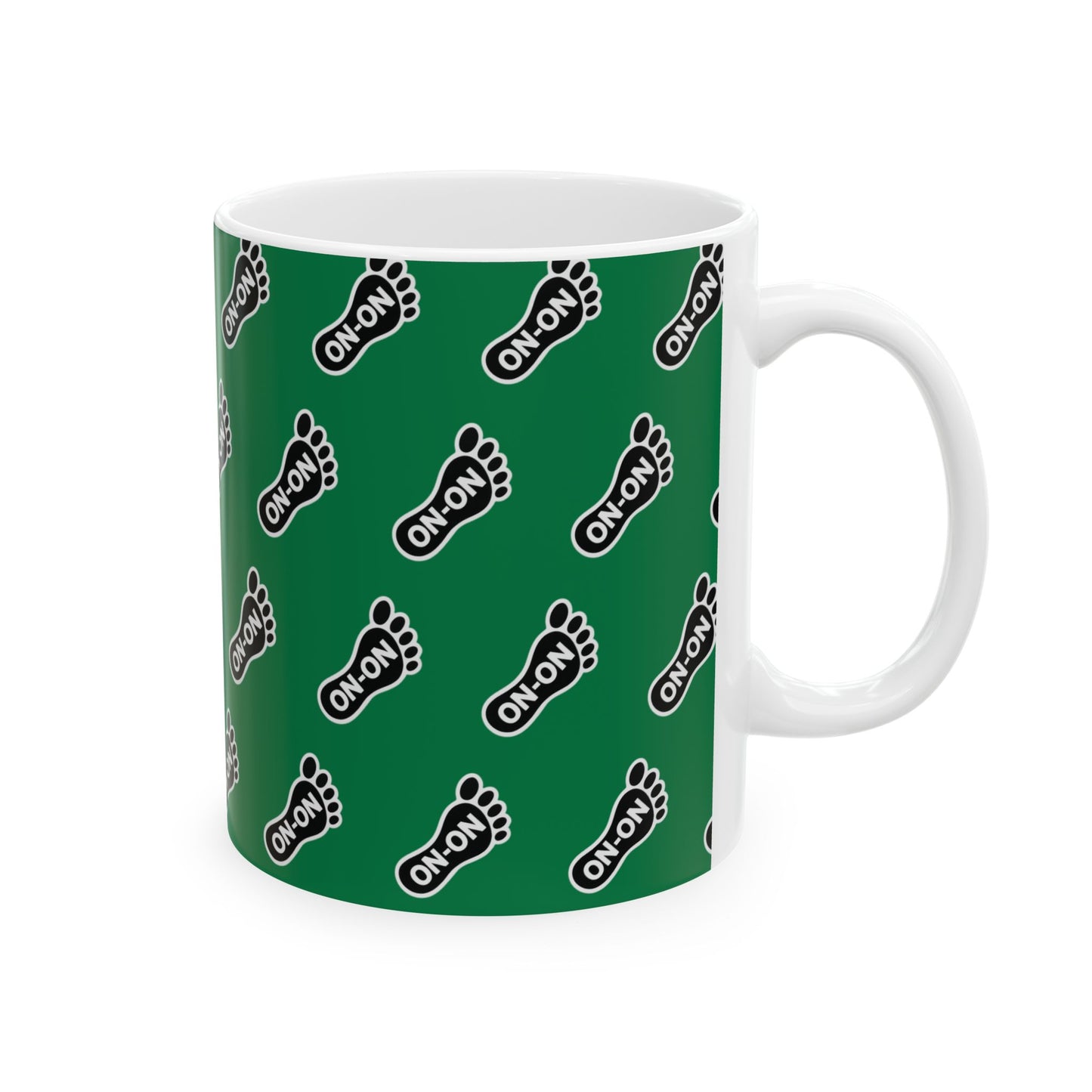 WAH3 Green On-On Foot Ceramic Mug - 11oz & 15oz