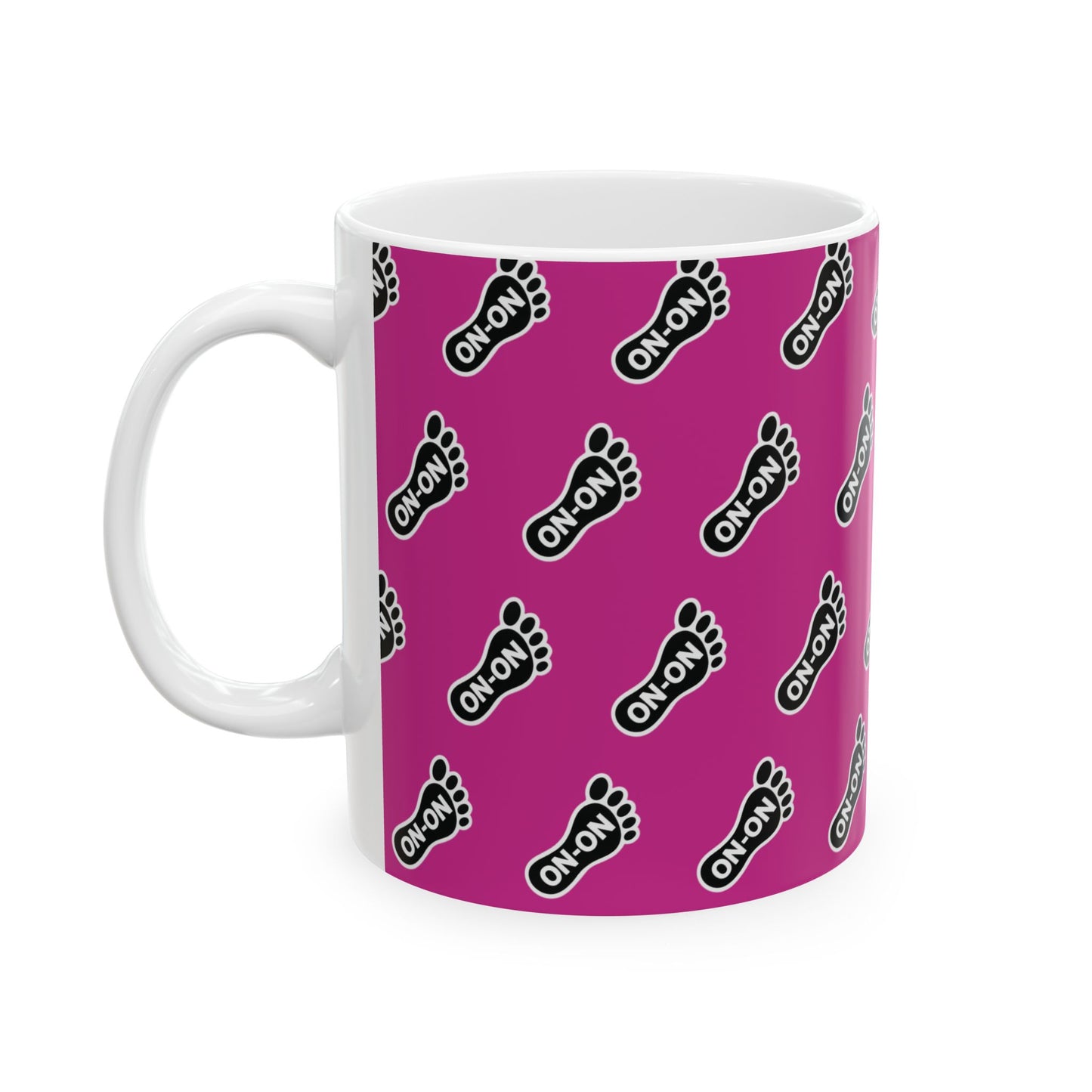 WAH3 Pink On-On Foot Ceramic Mug - 11oz & 15oz