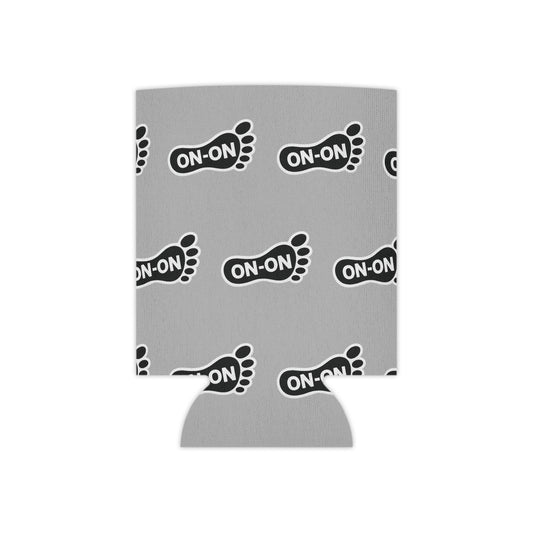 WAH3 On-on Grey Footprint Can Cooler – Fun & Quirky Drink Sleeve for Parties