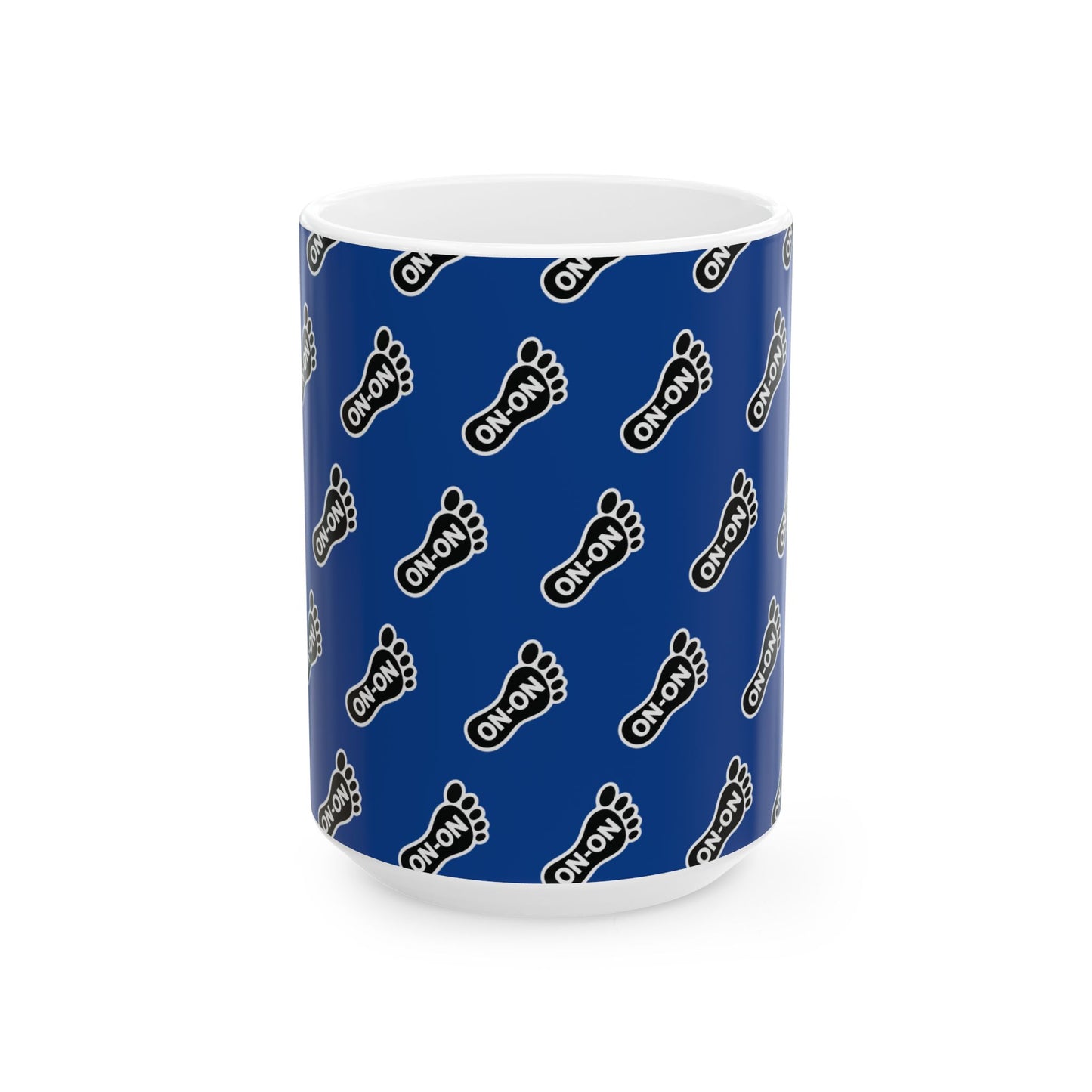 WAH3 Blue On-On Foot Ceramic Mug - 11oz & 15oz
