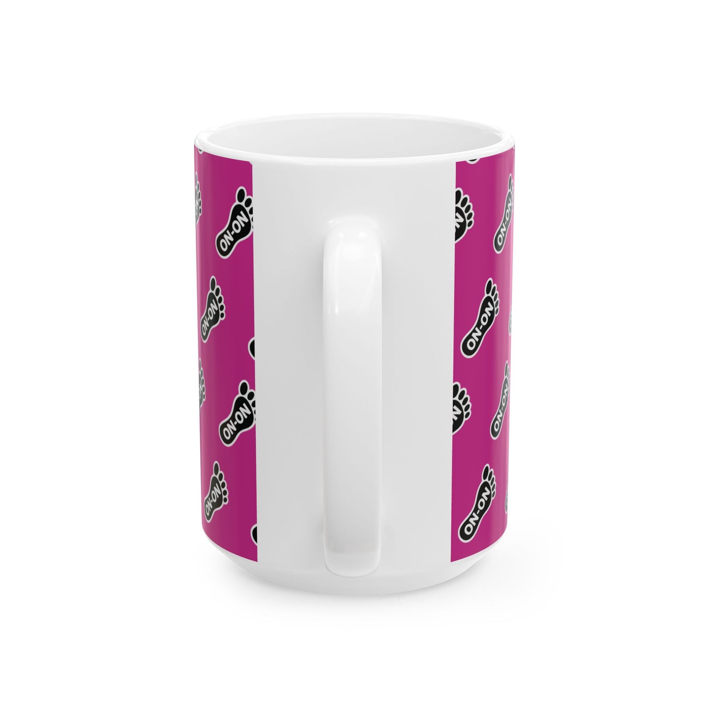 WAH3 Pink On-On Foot Ceramic Mug - 11oz & 15oz
