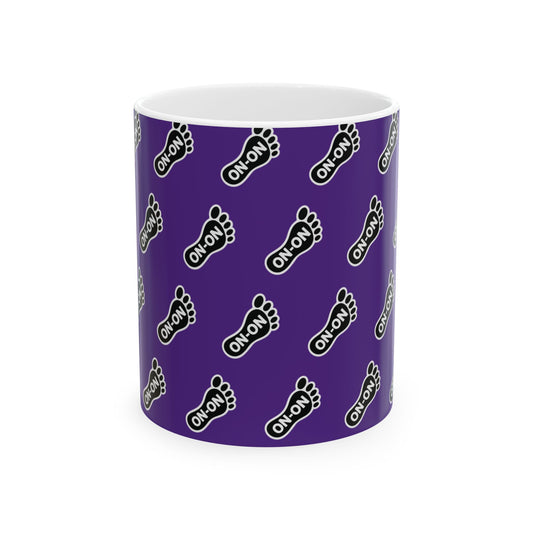 WAH3 Purple On-On Foot Ceramic Mug - 11oz & 15oz
