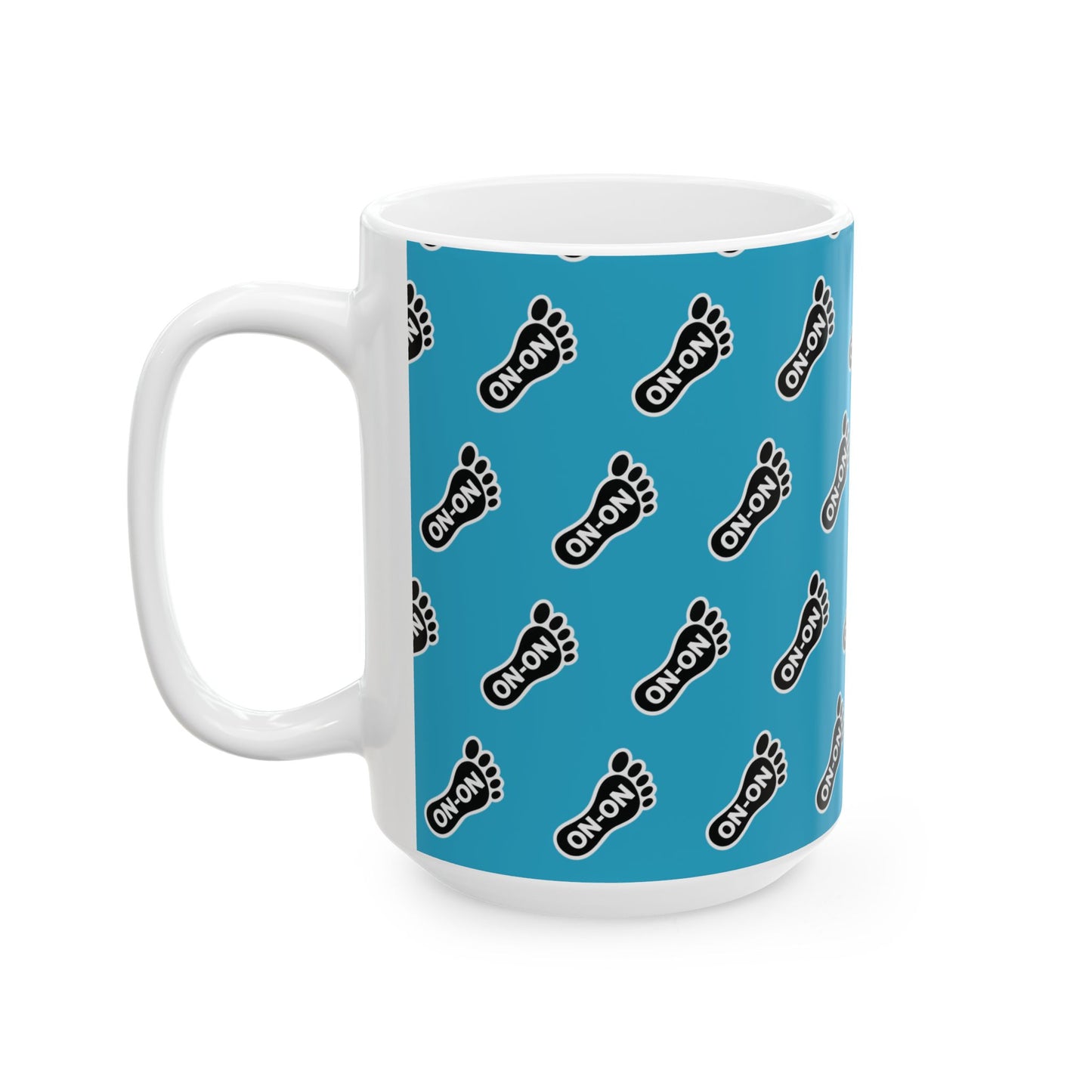 WAH3 Turquoise On-On Foot Ceramic Mug - 11oz & 15oz