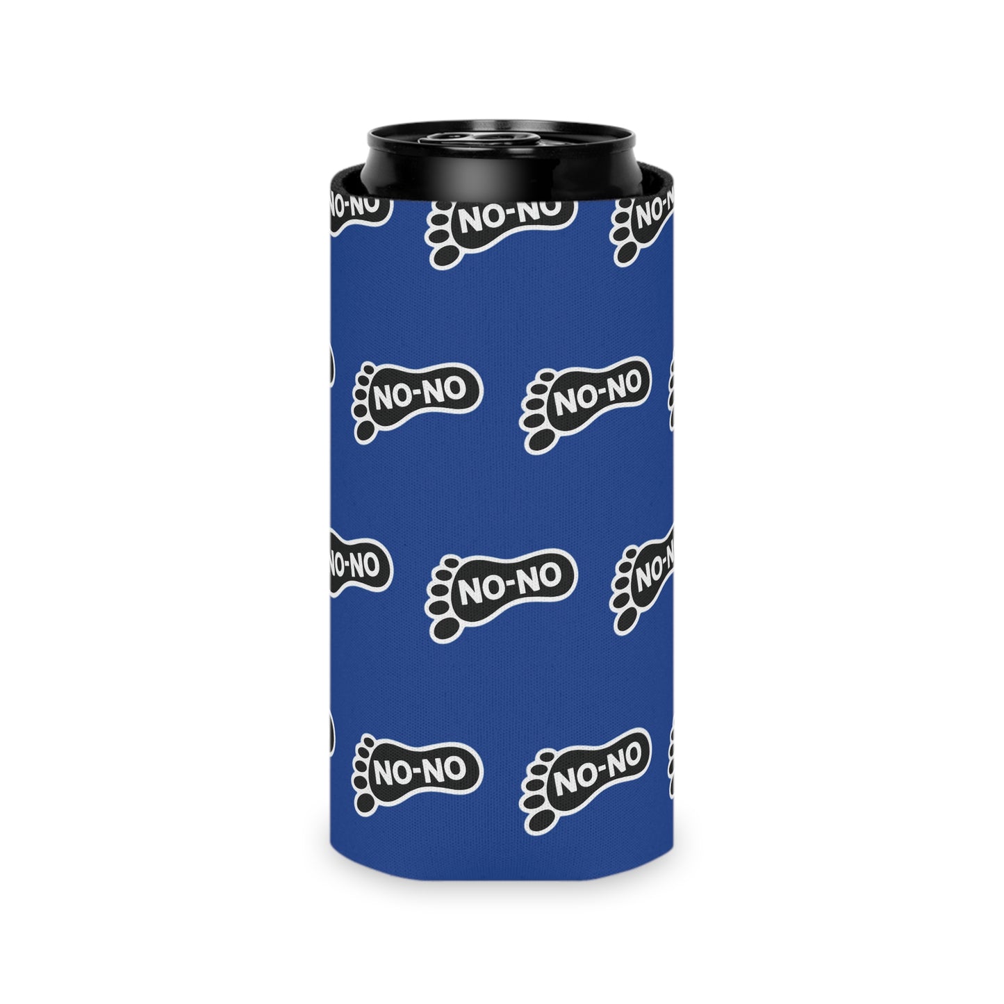 WAH3 On-on Blue Footprint Can Cooler – Fun & Quirky Drink Sleeve for Parties