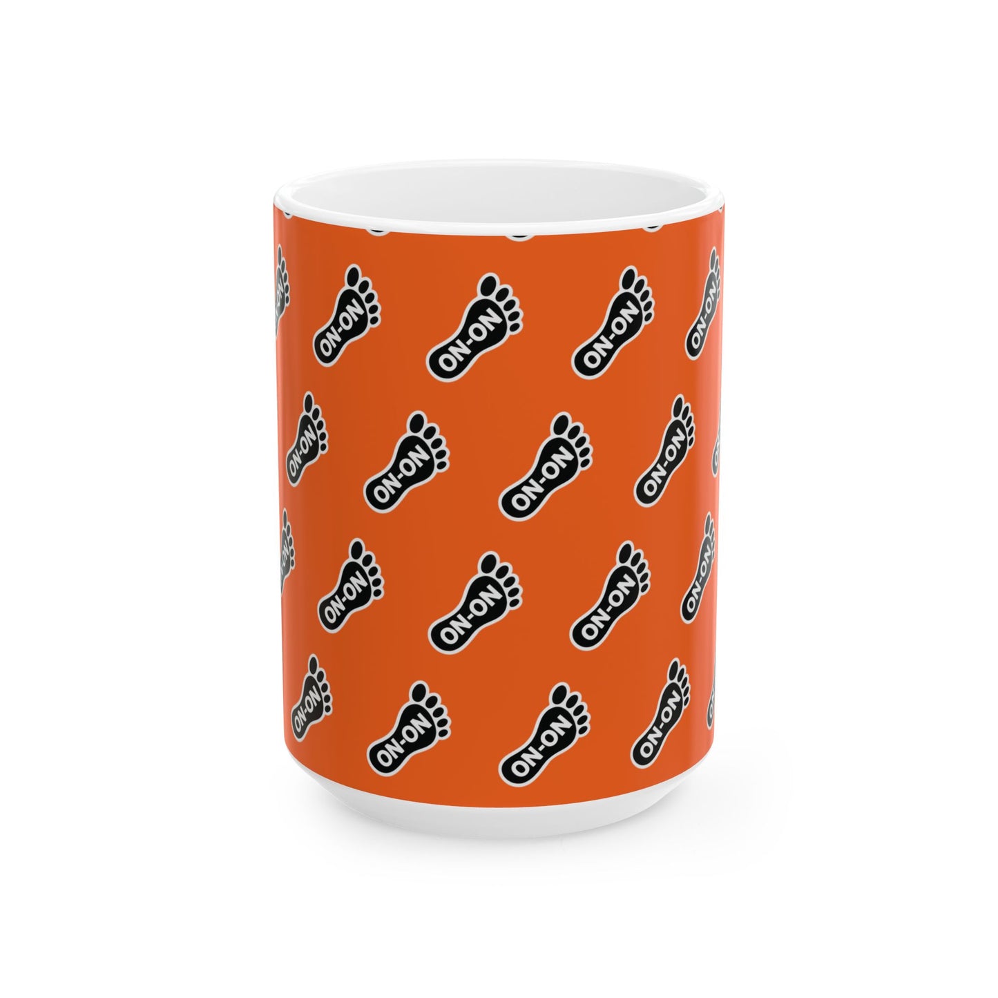 WAH3 Orange On-On Foot Ceramic Mug - 11oz & 15oz