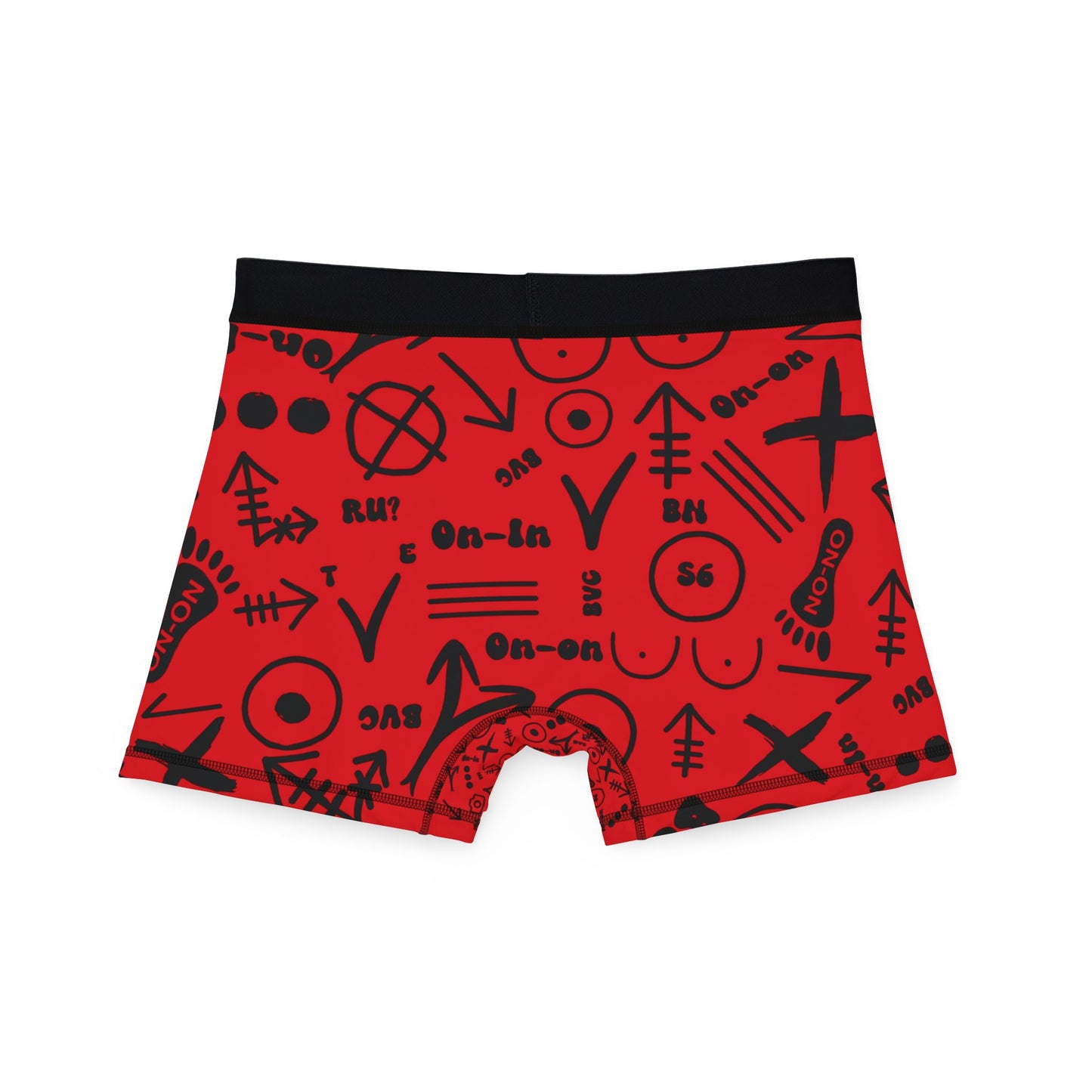 WAH3 Hash Symbols Red Men's Boxers, Unique Printed Underwear, AOP Boxers for Everyday Comfort, Fun Gift for Men, Stylish Menswear
