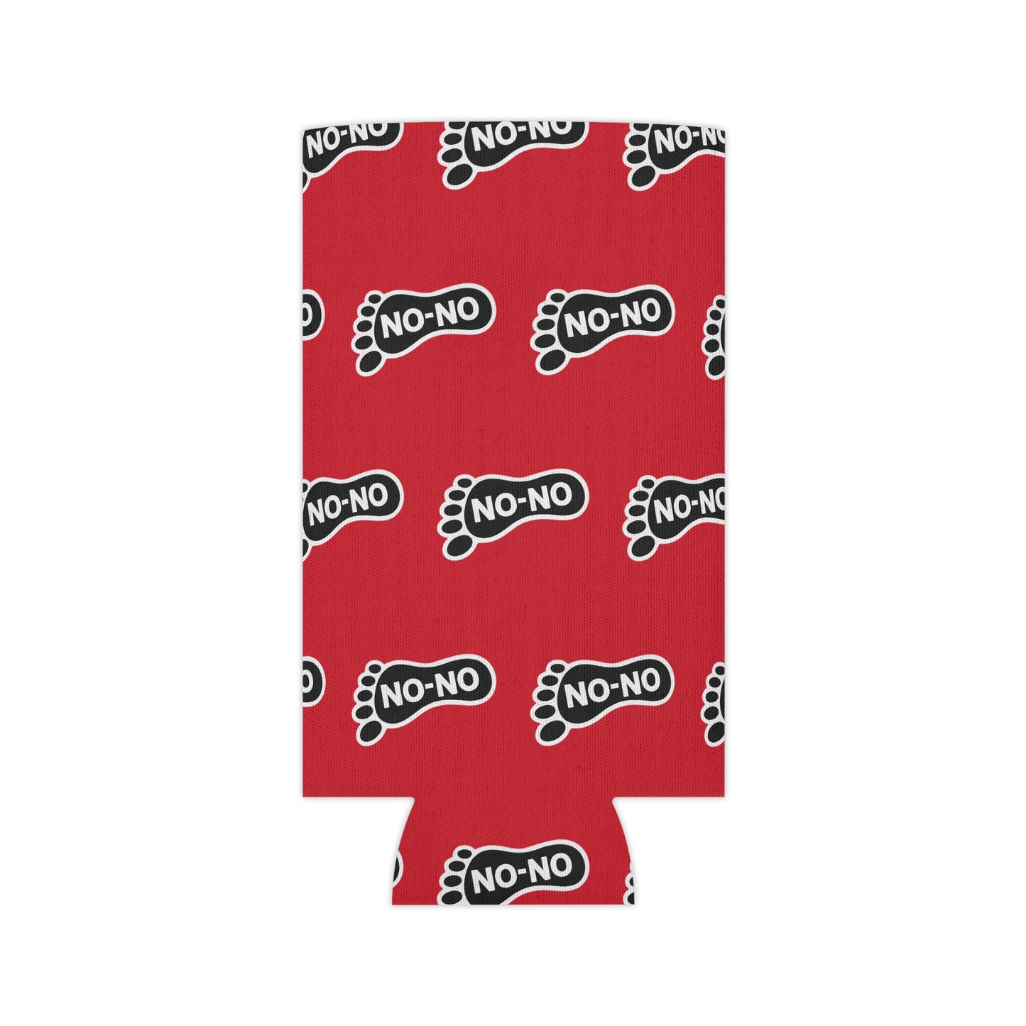 WAH3 On-on Red Footprint Can Cooler – Fun & Quirky Drink Sleeve for Parties