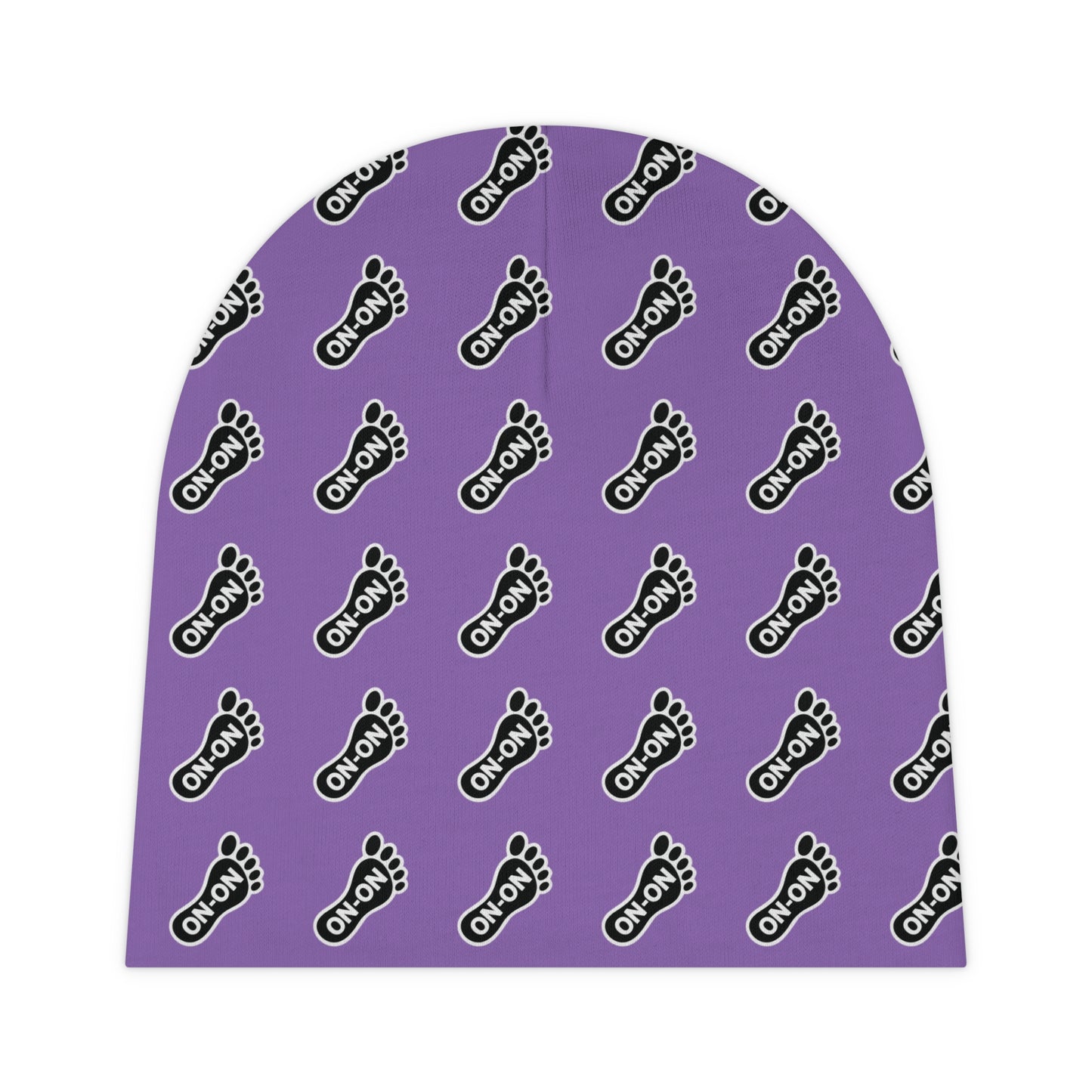 WAH3 On-on Foot Purple Baby Beanie | Cute Newborn Gift, Baby Shower Accessory, Everyday Comfort, Infant Hat, First Christmas Beanie