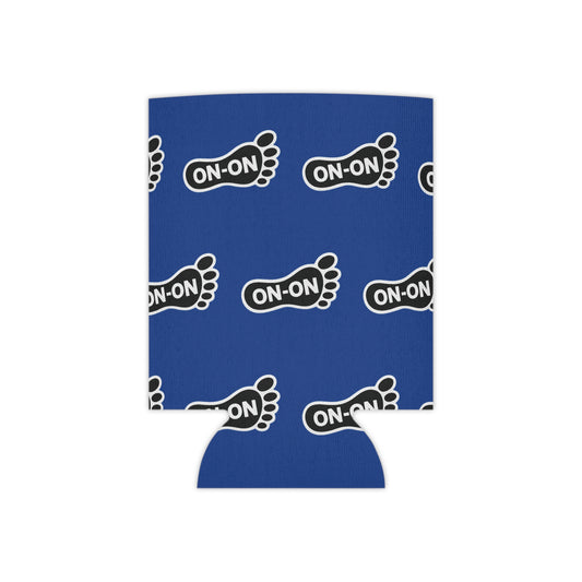 WAH3 On-on Blue Footprint Can Cooler – Fun & Quirky Drink Sleeve for Parties
