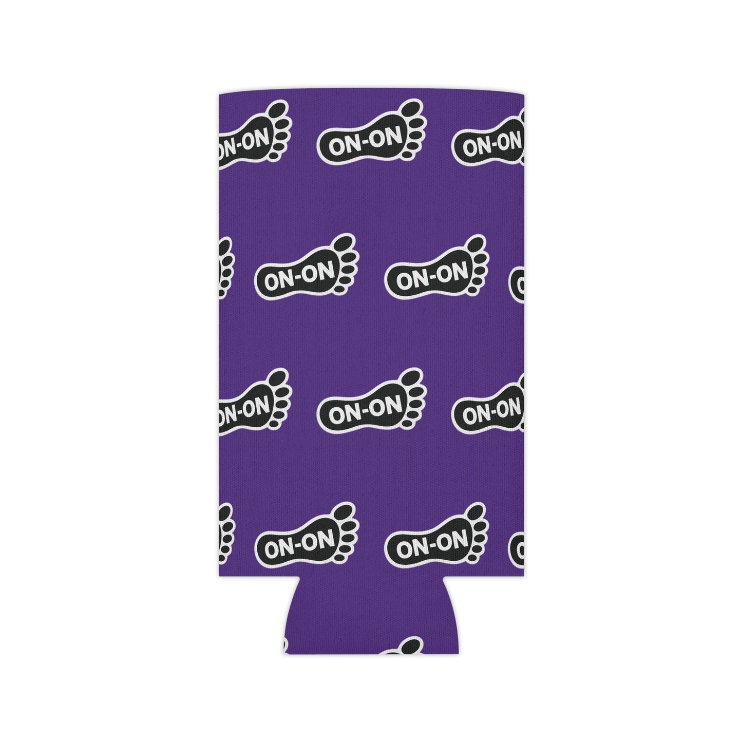 WAH3 On-on Purple Footprint Can Cooler – Fun & Quirky Drink Sleeve for Parties