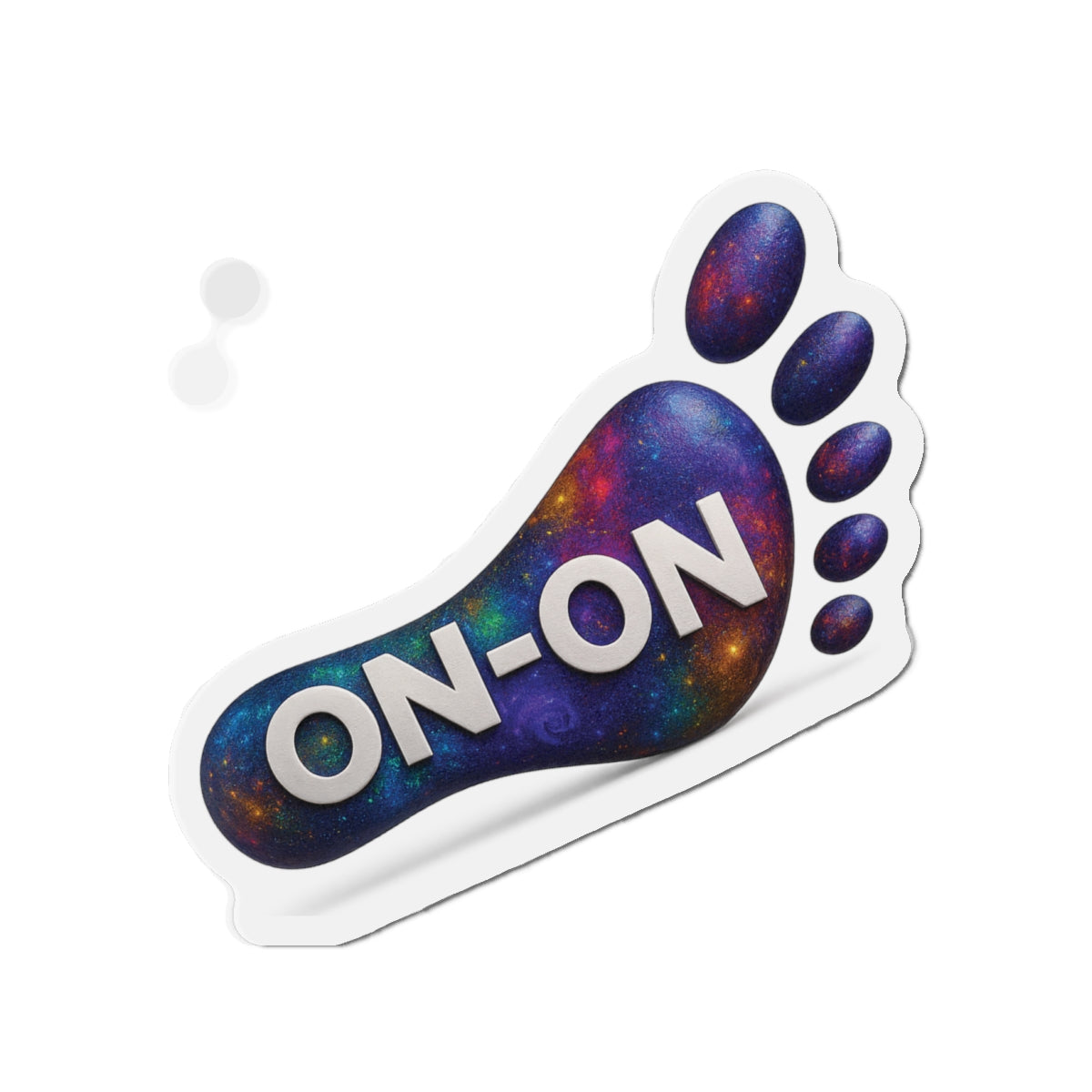 Cosmic On-on Footprint Die-Cut Magnet | Fun Decor for Fridge, Office, or Locker | Perfect Gift for Space Lovers, Kids, and Students