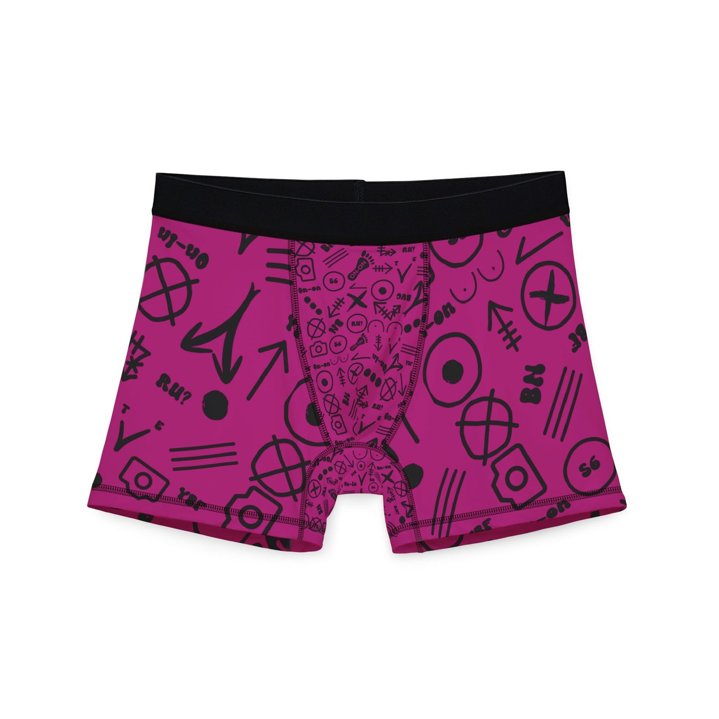 WAH3 Hash Symbols Pink Men's Boxers, Unique Printed Underwear, AOP Boxers for Everyday Comfort, Fun Gift for Men, Stylish Menswear