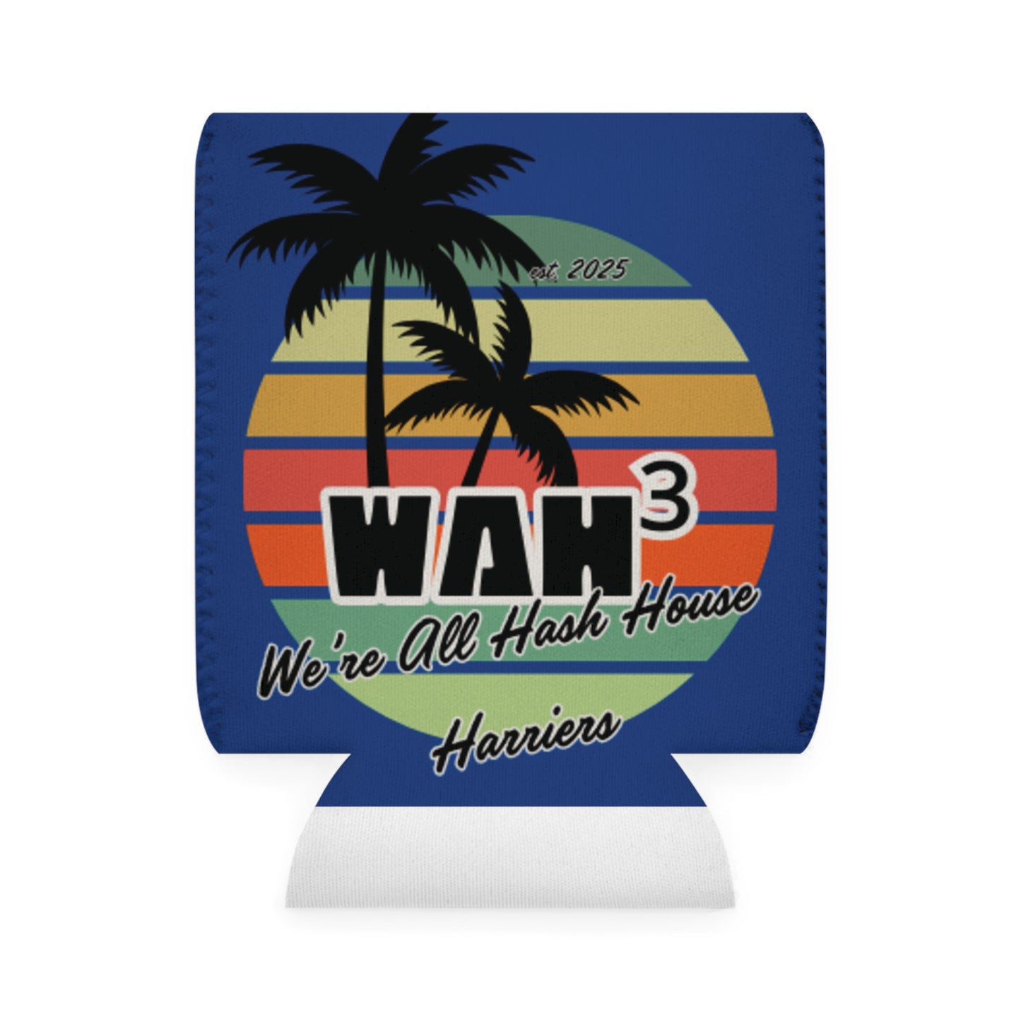 WAH3 Blue Tropic Simpsons Runnin Parody Funny Can Cooler Sleeve, Beverage Insulator for Parties, Novelty Gift for Beer Lovers, Unique Wedding Favor, Summer BBQ Accessory