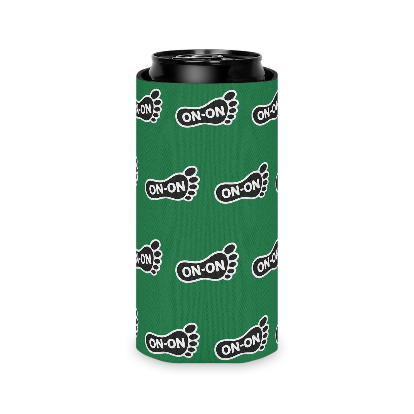 Copy of WAH3 On-on Green Footprint Can Cooler – Fun & Quirky Drink Sleeve for Parties