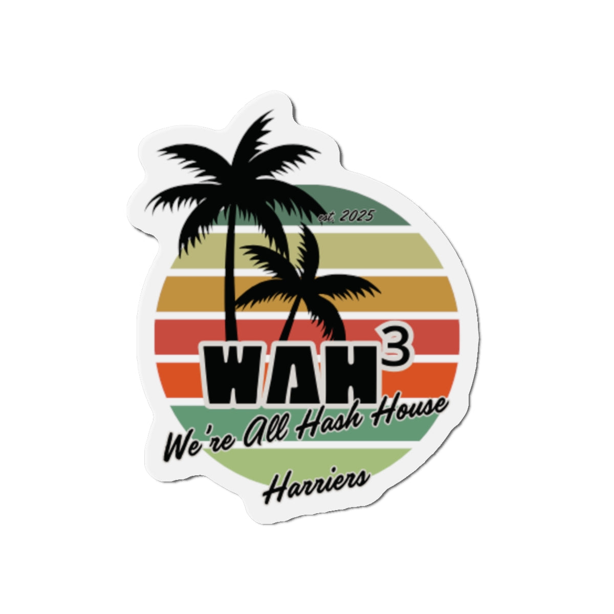 WAH3 Tropical Die-Cut Magnet | Fun Decor for Fridge, Office, or Locker | Perfect Gift for Space Lovers, Kids, and Students
