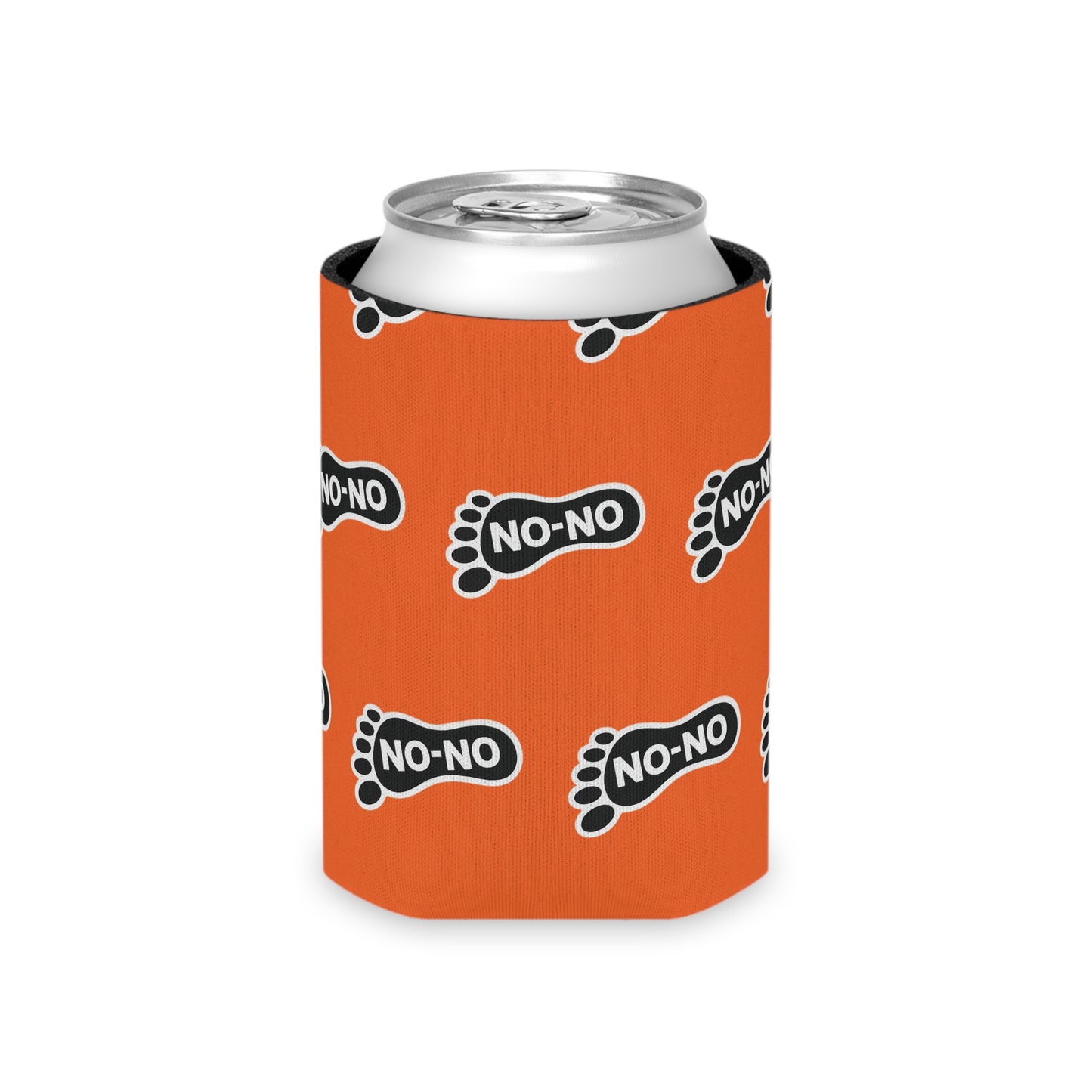 WAH3 On-on Orange Footprint Can Cooler – Fun & Quirky Drink Sleeve for Parties