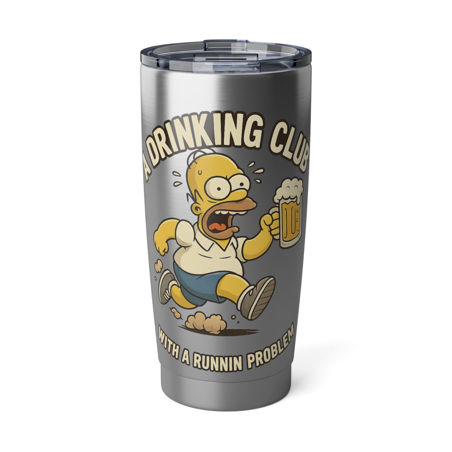 WAH3 Drinking Club Simpsons Parody, 20oz Insulated Mug, Funny Gift for Drinkers, Gag Gift for Birthdays, Party Accessory